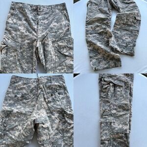 US Army ACU Combat Pants Medium X-Long FR Camo Cargo 31-35x35.5-38.5 BDU